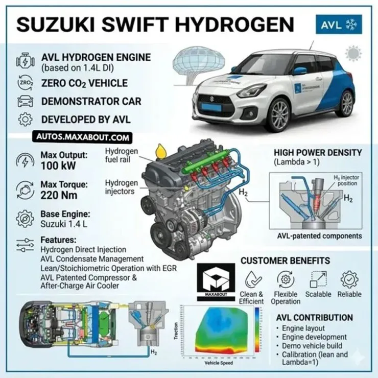 Suzuki Swift ra mắt bản động cơ hydro, không phát thải CO₂ - 2