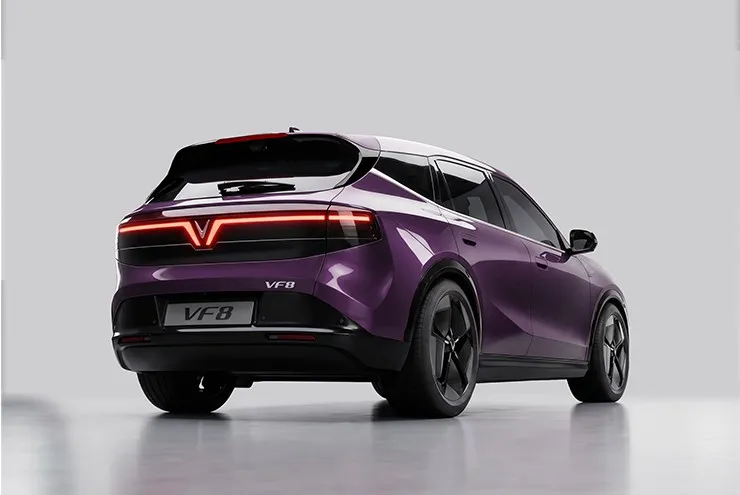 Xe nổi bật với dải đèn LED hình cánh chim đặc trưng.