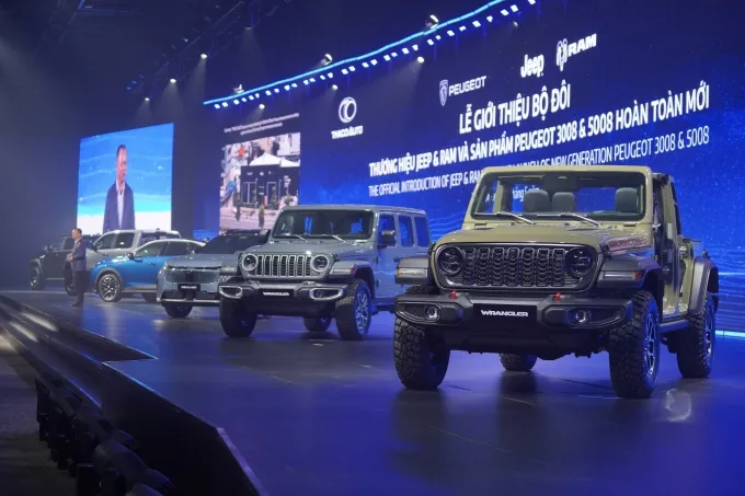 Jeep Wrangler trong sự kiện công bố quyền phân phối của Thaco hôm 30/5 tại TP HCM. Ảnh: Thành Nhạn