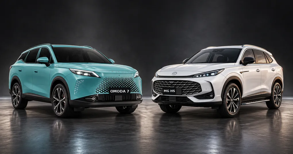 Hai mẫu xe Trung Quốc là Omoda 7 và MG HS bán ở châu Âu đều có bản PHEV. Ảnh: DrivePK