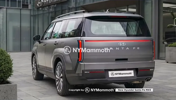 Bản dựng dự đoán thiết kế của Hyundai Santa Fe facelift. Ảnh: NYMammoth